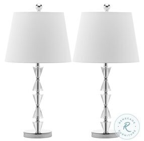 Deco Clear 24" Prisms Crystal Table Lamp Set of 2