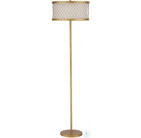 Evie Antique Gold 58" Mesh Floor Lamp