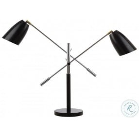 Mavis Black 32" Adjustable Table Lamp