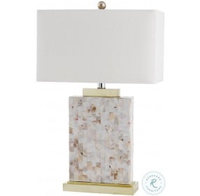 Tory Cream 24" Shell Small Table Lamp