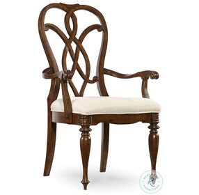 Leesburg Traditional Mahogany Splat Back Arm Chair Set Of 2