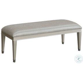 Zoey Silver Upholstered Bed Bench
