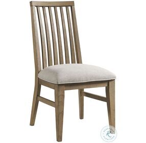 Landmark Dining Weathered Oak Slat Back Side Chair Set of 2