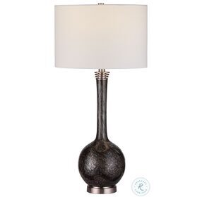 Cosmos Ebony And Charcoal Glass Buffet Lamp