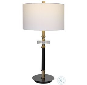 Maud Aged Black and Antique Brass Table Lamp