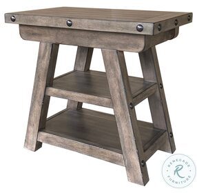 Lodge Siltstone Chairside Table