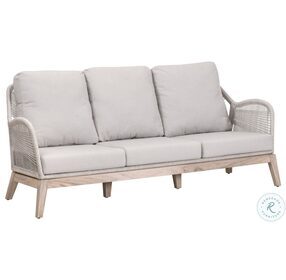 Loom Performance Pumice And Taupe White Flat Rope Outdoor 79" Sofa