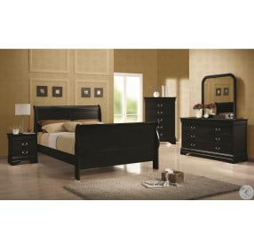 Louis Philippe Black II Sleigh Bedroom Set