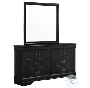 Ellington Black 6 Drawer Dresser With Mirror