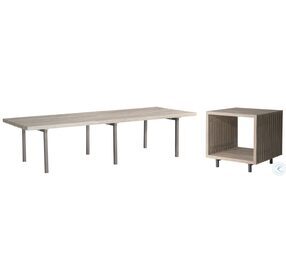 Kingston Sea Oat and Gun Metal Outdoor Occasional Table Set