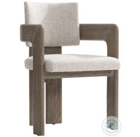 Casa Paros Beige Decorative Back Arm Chair