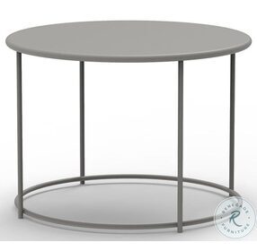 Lucy Mud Gray 24" Round Outdoor Cocktail Table