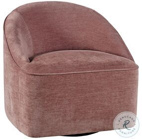 Lulu Red Upholstered Swivel Accent Chair