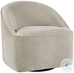 Lulu Taupe Upholstered Swivel Accent Chair