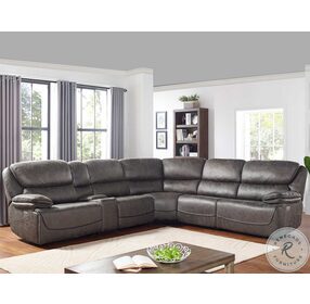 Plaza Smoked Grey Power Reclining Sectional