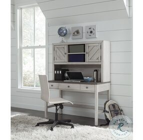 Riverwood Dark And Whitewashed Drawer Home Office Set