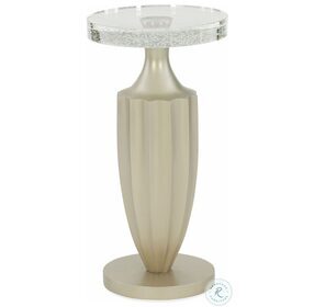 Just A Little Jazz Uptown Round Bubble Glass Top Accent Table