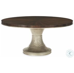 Modern Streamline Aged Bourbon And Smoked Bronze Dining Table