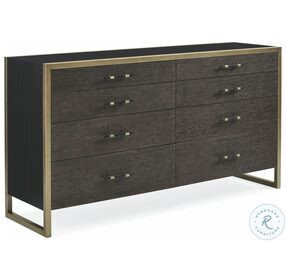 Modern Artisan Remix Black Stained Ash And Cerused Oak Double Dresser