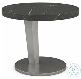 La Moda Smoked Stainless And Black Marble Short Spot Table