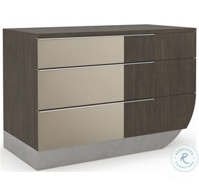 La Moda Sepia And Smoked Stainless Steel Paint RAF Nightstand