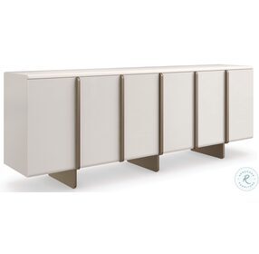 Emphasis Almost White And Textured Adobe Credenza