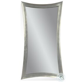 Hour Glass Silver Leaf Floor Mirror
