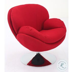 Relax-R Red Fabric Strand Leisure Accent Chair