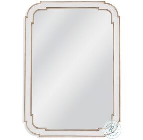 Sasha White Lacquer And Silver Leaf Rectangular Wall Mirror