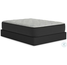 Palisades Firm Gray And Blue Queen Mattress with Foundation