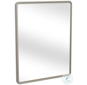 Andes Brushed Silver Rectangular Wall Mirror