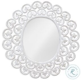 Siren White Wash And Clear Glass Wall Mirror
