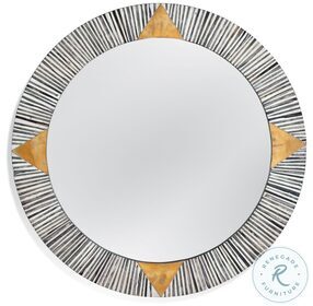 Angle Gold Black And White Wall Mirror