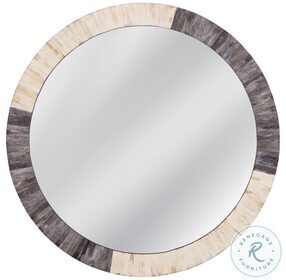 Golden Sands Gray And Ivory Wall Mirror
