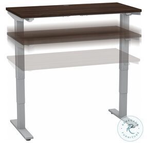 Move 40 Black Walnut 48" Small Electric Height Adjustable Standing Desk
