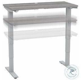 Move 40 Platinum Grey 48" Small Electric Height Adjustable Standing Desk