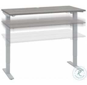 Move 40 Platinum Grey 60" Electric Height Adjustable Standing Desk