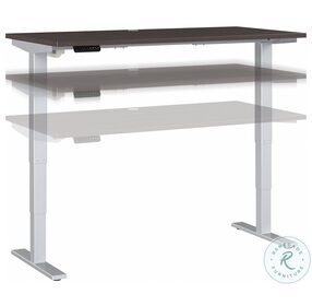 Move 40 Series Storm And Cool Gray Metallic 60" Adjustable Height Standing Desk