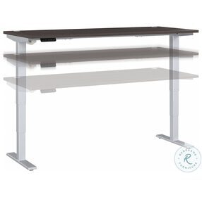 Move 40 Series Storm And Cool Gray Metallic 72" Adjustable Height Standing Desk