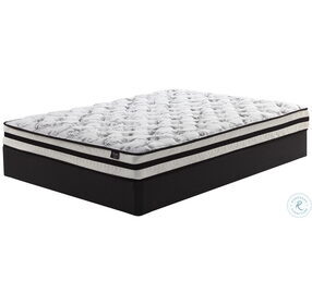 Chime Innerspring 8" White Full Firm Mattress with Foundation