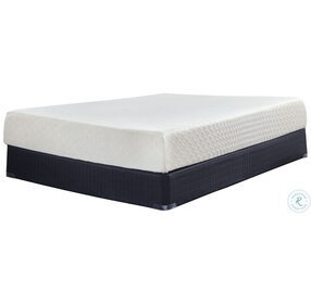 Chime White 10" Queen Luxury Firm Mattress with Foundation