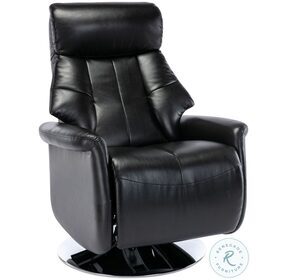 Orleans Black And Chrome Recliner