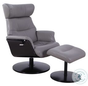 Relax-R Steel Air Leather Sennet Recliner and Ottoman
