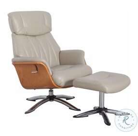 Relax-R Cobble Air Leather Caitlin Recliner and Ottoman