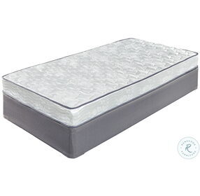 6" Bonell White Twin Firm Mattress with Foundation