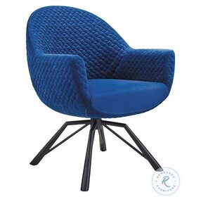 Macy Blue Swivel Accent Chair
