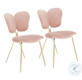 Madeline Blush Pink Velvet Chair Set Of 2