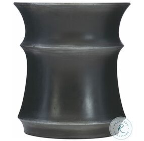 Maya Black And Silver Highlights Outdoor Round Accent Table