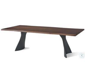 Manta Black And Brown Live Edge 87" Dining Table