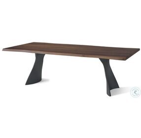 Manta Black And Brown Live Edge 95" Dining Table